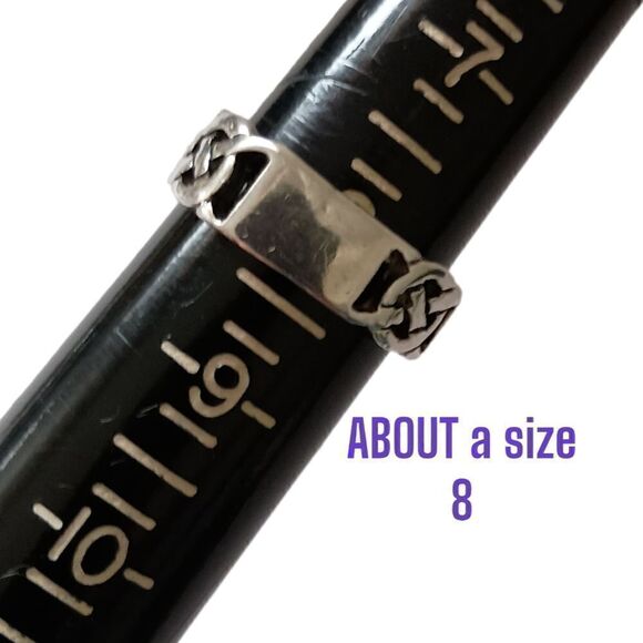 Sterling Silver Celtic Knot Band Ring Sz 8 925 Irish Viking Gaelic Scottish - Picture 2 of 16